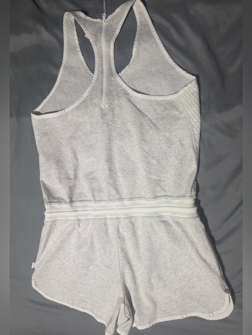 Nike Women's White Mesh Racerback Drawstring Romper Size Medium - Picture 4 of 8